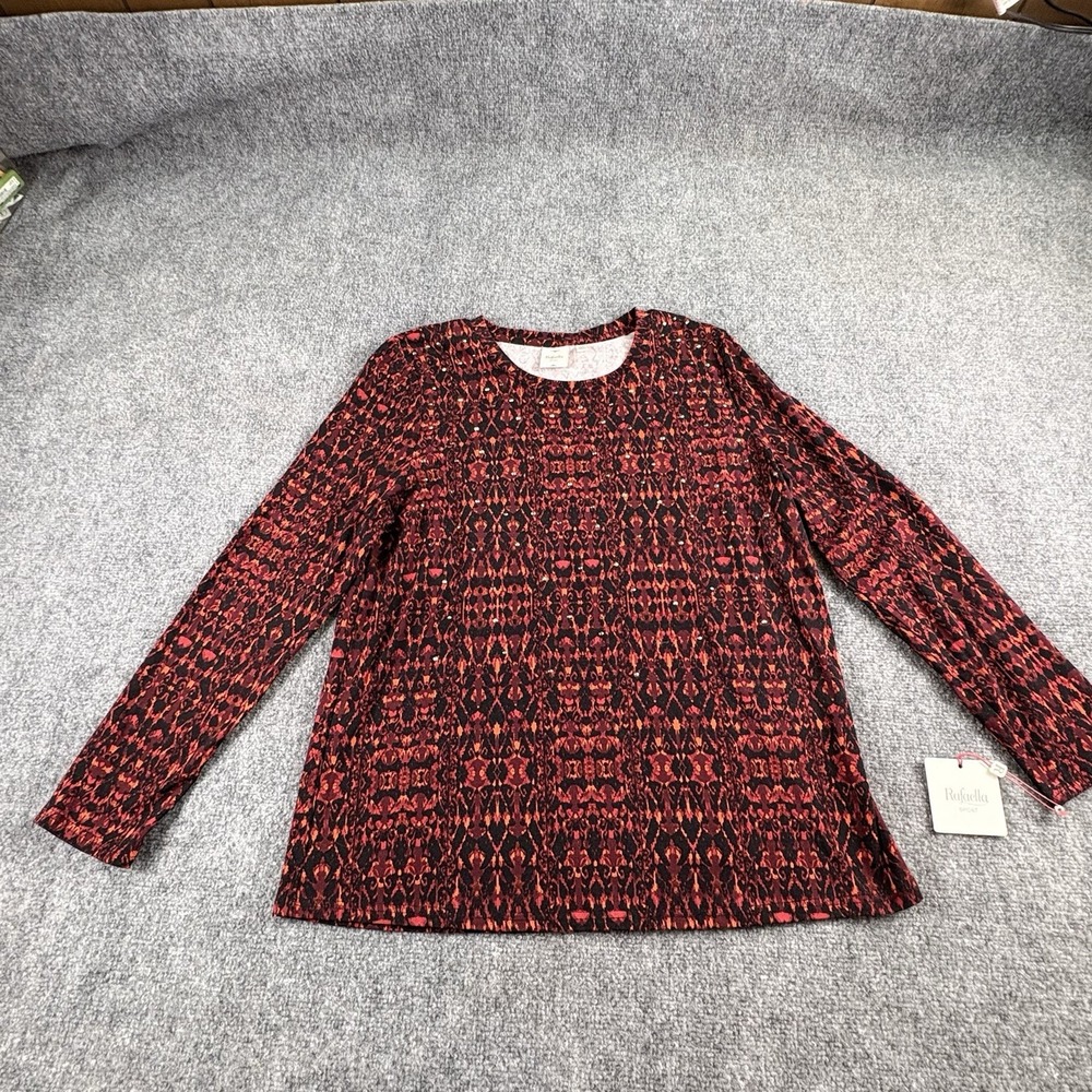 Rafaella Top Women's‎ XL Deep Oxblood Studded Boho Whimsigoth Fairy Y2K Gothic
